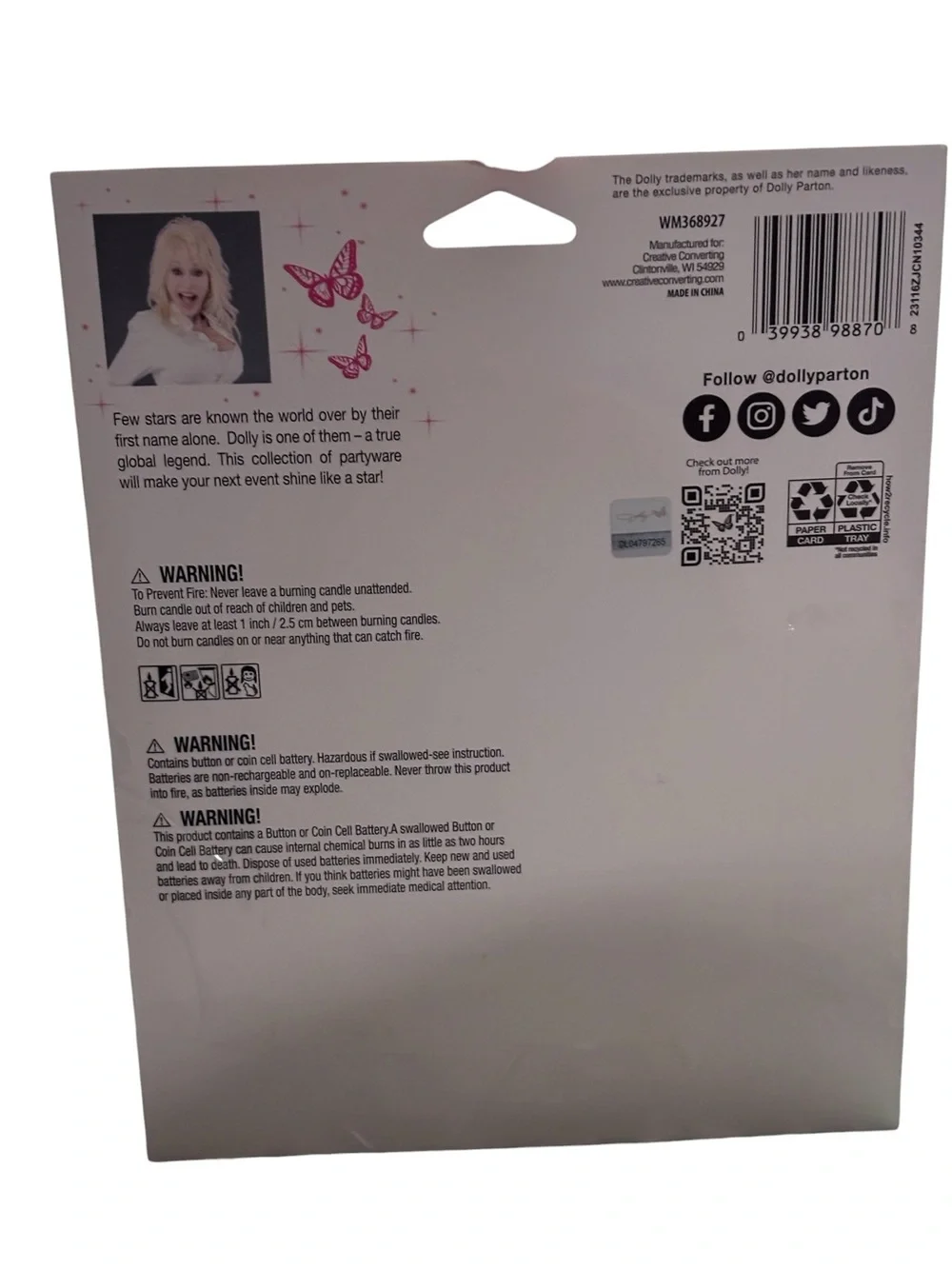 Dolly Parton 3 Piece Party Accessories Decorations Set NEW, What Would Dolly Do?